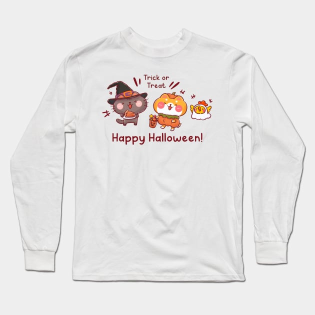 Happy Halloween! Long Sleeve T-Shirt by Nas.ArtSpace